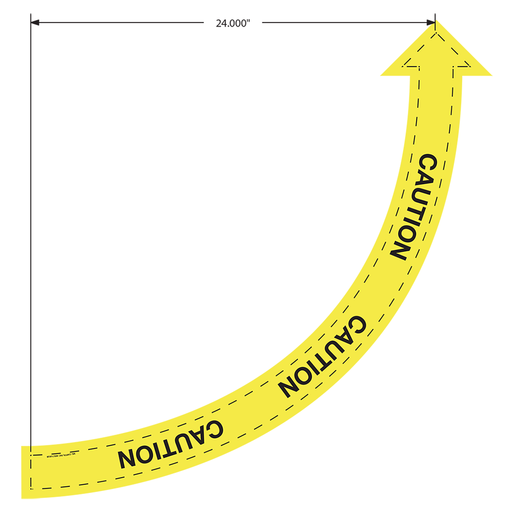 24 Inch Caution Left Door Swing