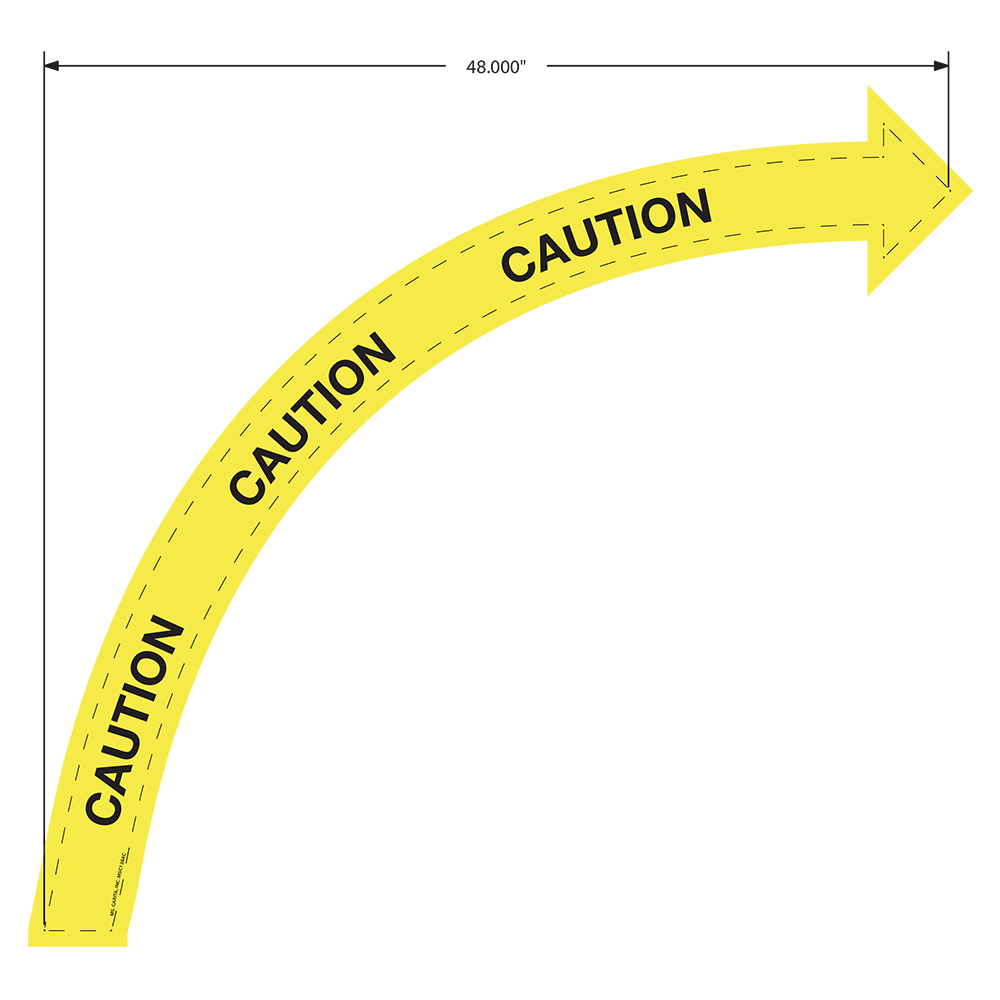 48 Inch Caution Right Door Swing