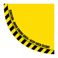 Caution Door Swing Area Floor Graphic