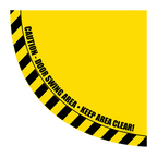 Caution Door Swing Area Floor Graphic