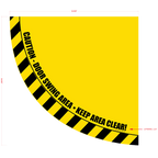 Caution Door Swing Area Floor Graphic