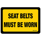 Seat Belts Must Be Worn Decals, Pack of 10