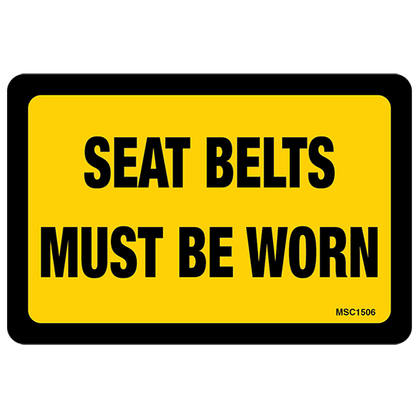 Seat Belts Must Be Worn Decals, Pack of 10