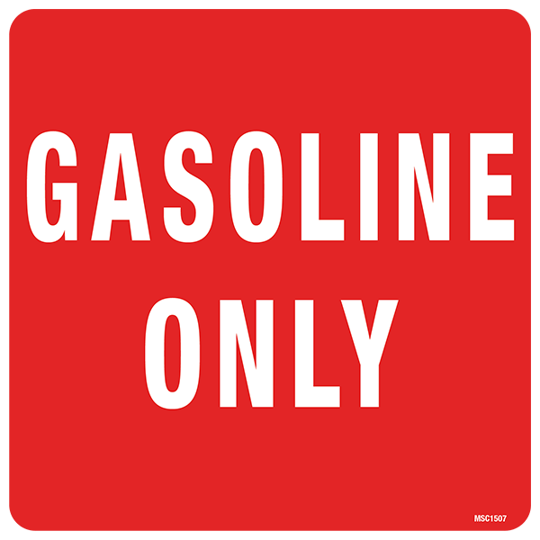 Gasoline Only Decals, Pack of 10