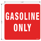 Gasoline Only Decals, Pack of 10