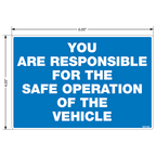 You Are Responsible Decals, Pack of 5