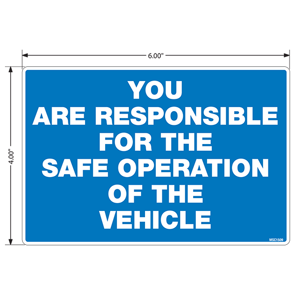 You Are Responsible Decals, Pack of 5