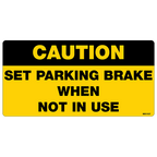 Set Parking Break Decal 10 Pack