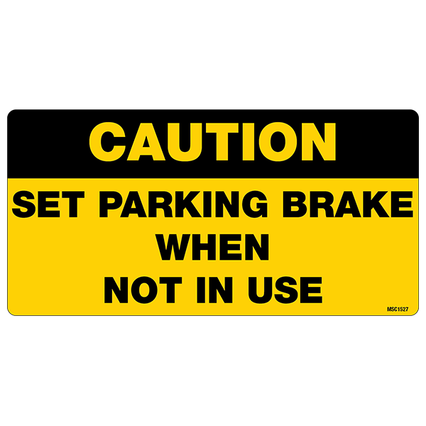 Set Parking Break Decal 10 Pack
