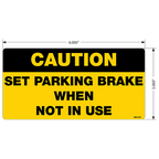 Set Parking Break Decal 10 Pack