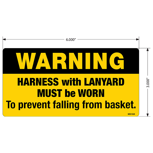 Harness and Lanyard Decals, Pack of 10