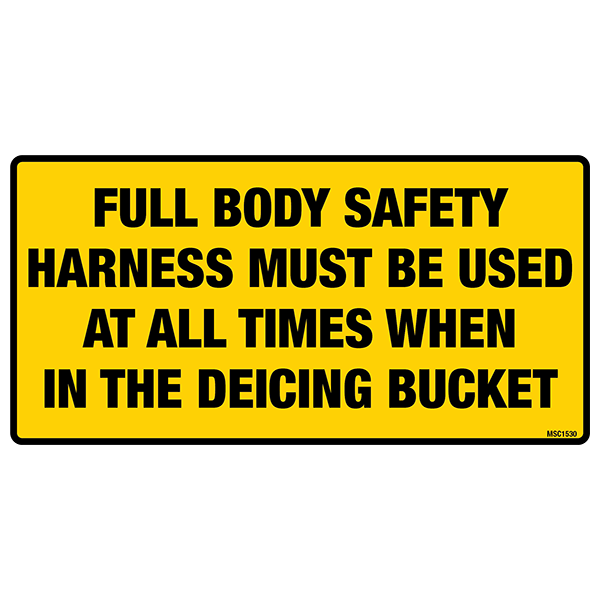 Body Safety Harness Decals, Pack of 10