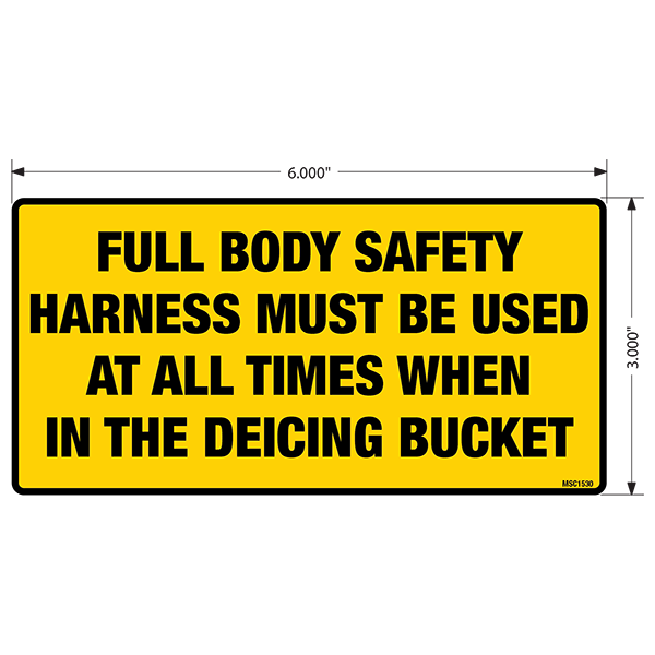 Body Safety Harness Decals, Pack of 10