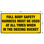 Body Safety Harness Decals, Pack of 10