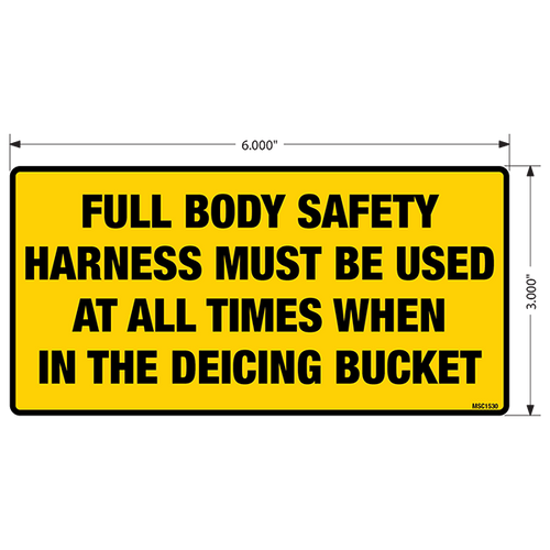 Body Safety Harness Decals, Pack of 10
