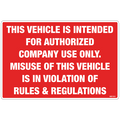 Authorized Company Use Decals, Pack of 10