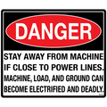 Danger Stay Away From Machine Decals, Pack of 5