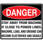 Danger Stay Away From Machine Decals, Pack of 5