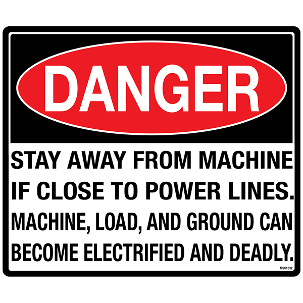 Danger Stay Away From Machine Decals, Pack of 5