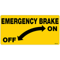 Emergency Brake Decals, Pack of 10