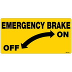 Emergency Brake Decals, Pack of 10