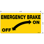 Emergency Brake Decals, Pack of 10