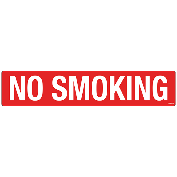 No Smoking Decals - 2.0" x 10.0", Pack of 5