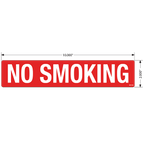 No Smoking Decals - 2.0" x 10.0", Pack of 5