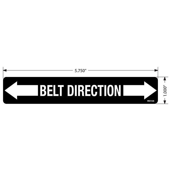 Belt Direction Decals, Pack of 10