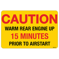 Caution Warm Rear Engine Decals, Pack of 5