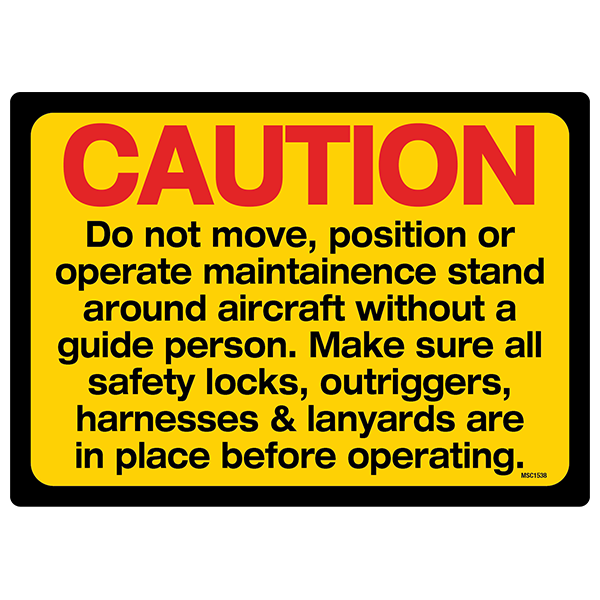 Caution Do Not Move Decals, Pack of 5