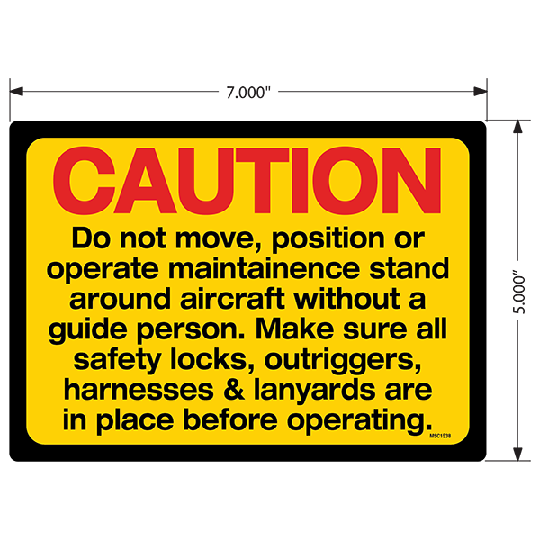 Caution Do Not Move Decals, Pack of 5