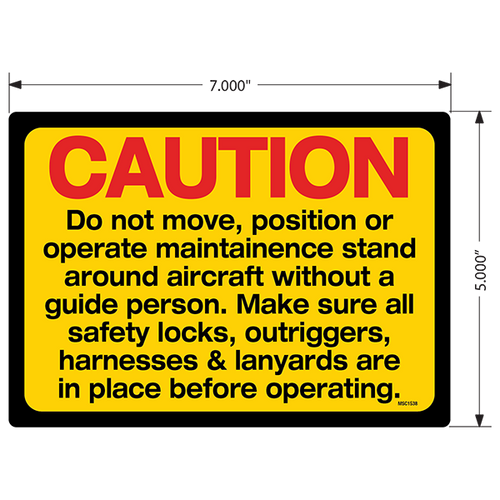 Caution Do Not Move Decals, Pack of 5