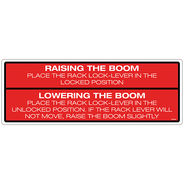 Raising/Lowering The Booms, Pack of 5
