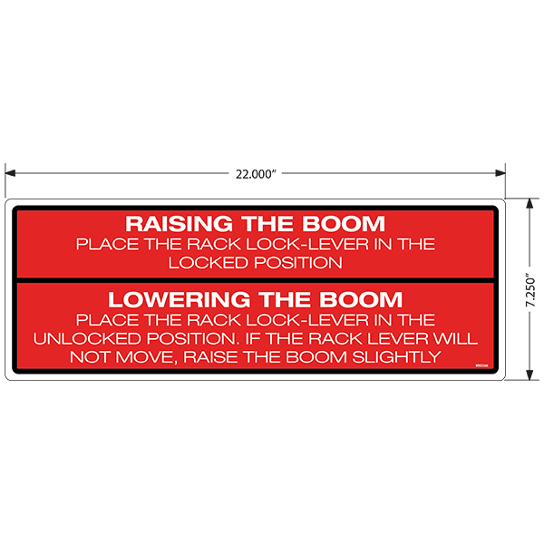 Raising/Lowering The Booms, Pack of 5