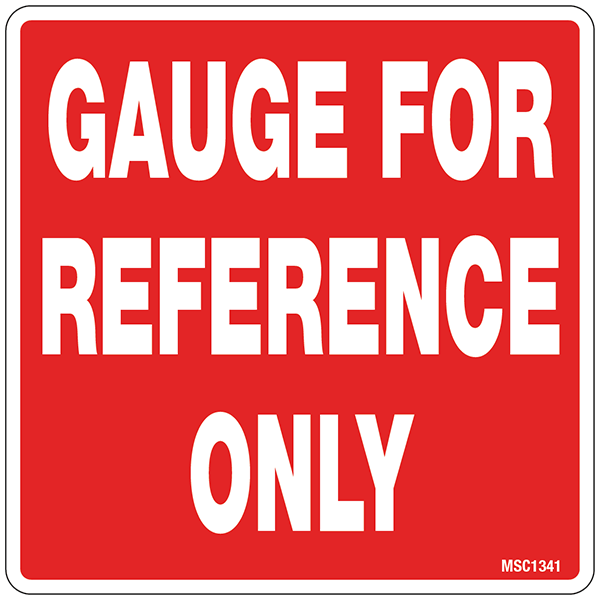 Gauge For Reference Only Decals, Pack of 10