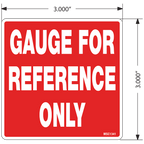 Gauge For Reference Only Decals, Pack of 10