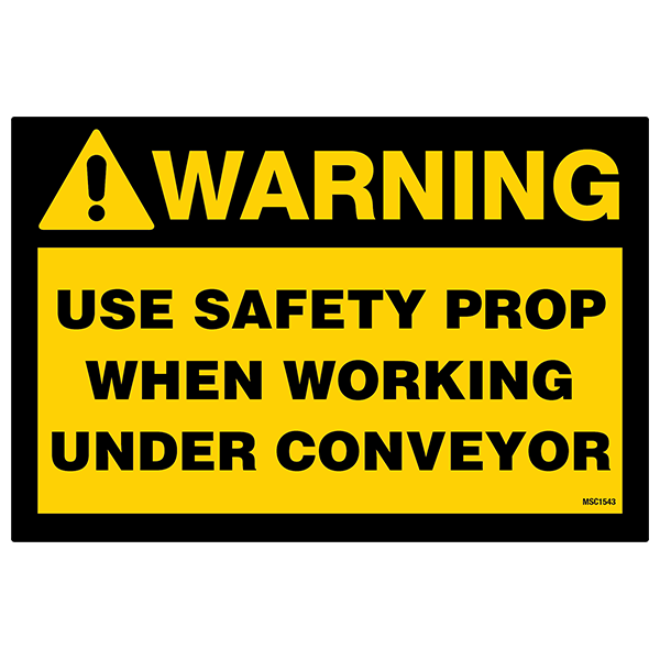Warning Use Safety Prop Decals, Pack of 5