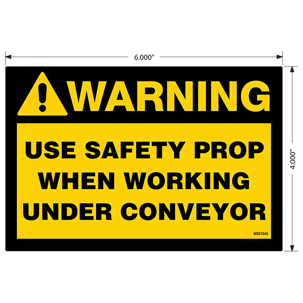 Warning Use Safety Prop Decals, Pack of 5