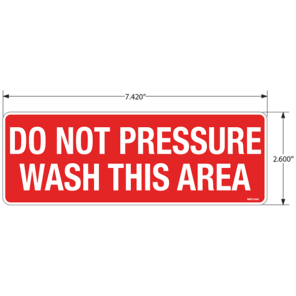 Do Not Pressure Wash Decals, Pack of 10