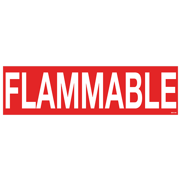 Flammable Decals - 4.12" x 14.8", Pack of 5