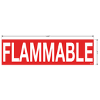 Flammable Decals - 4.12" x 14.8", Pack of 5