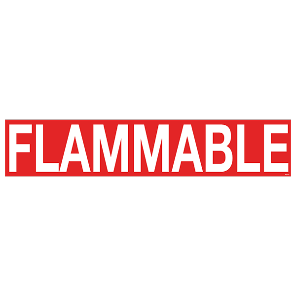 Flammable Decals - 6" x 30.5", Pack of 5