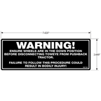 Warning! Ensure Wheels Are Down Decals, Pack of 5