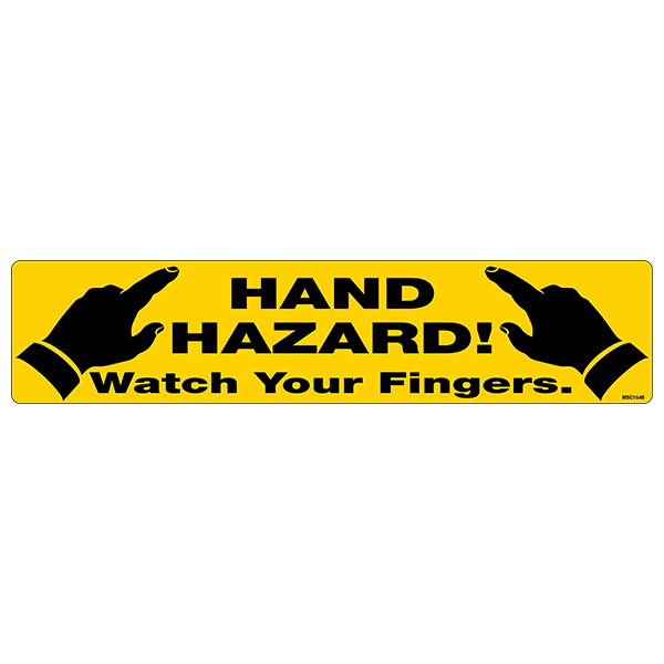Watch Your Fingers Decals, Pack of 5