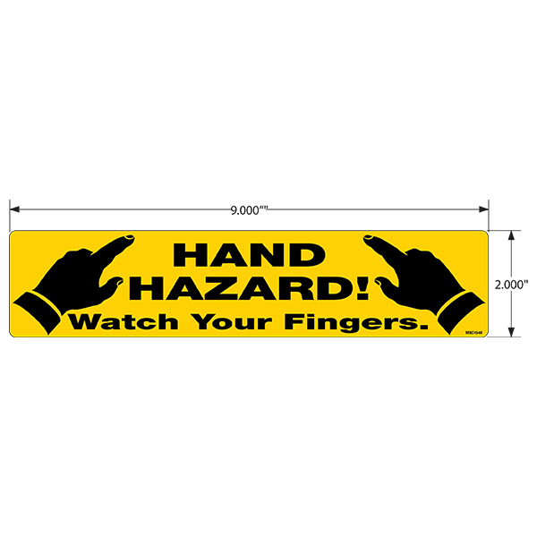 Watch Your Fingers Decals, Pack of 5