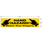 Watch Your Fingers Decals, Pack of 5