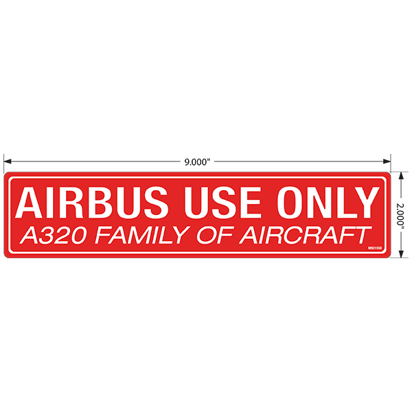 Airbus Use Only Decals, Pack of 5