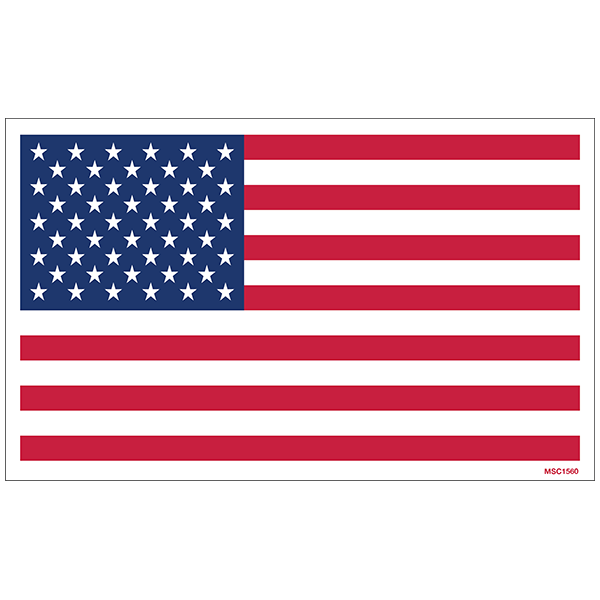 American Flag Decals - Right, Pack of 10
