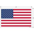 American Flag Decals - Right, Pack of 10